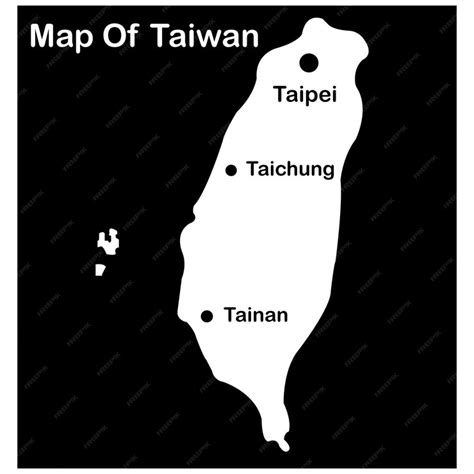 Premium Vector | Taiwan map logo vector illustration simple design