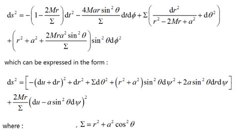 Solved Kerr metric with mostly positive convention can be | Chegg.com