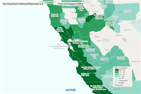 California Cost Of Living Map - Printable Maps