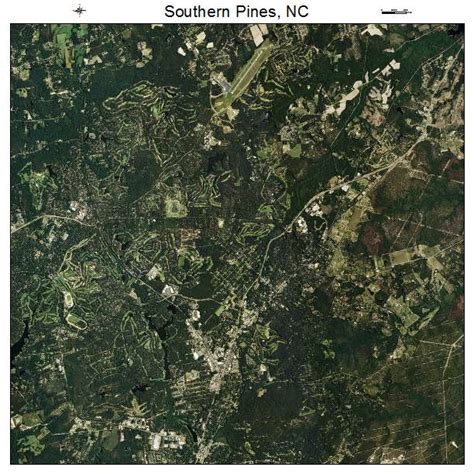 Aerial Photography Map of Southern Pines, NC North Carolina