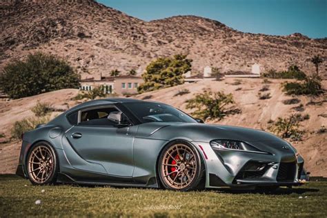 Toyota Supra MK5 Lowered with VR Forged D03-R in Bronze - Vivid Racing News