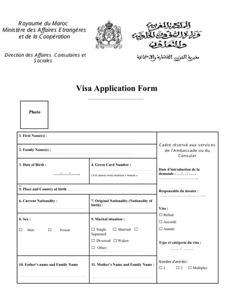 Morocco Morocco Visa Application Form - Fill Out, Sign Online and ...