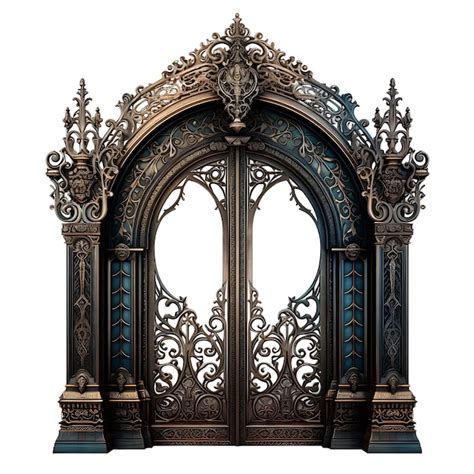 Premium AI Image | Isolated of Arch Gate With Intricate Scrollwork Design Consists of a Sin 3D ...