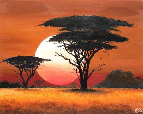 African Landscape Drawing at GetDrawings | Free download