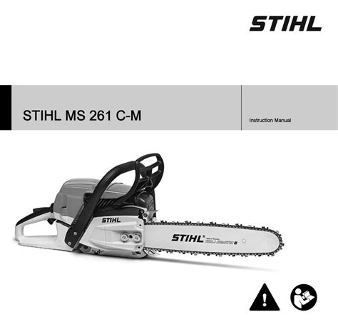 STIHL MS 261 C-M INSTRUCTION MANUAL Pdf Download | ManualsLib