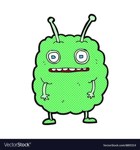 Comic cartoon funny alien monster Royalty Free Vector Image