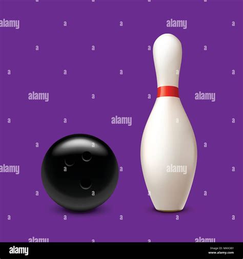 Black white bowling alley Stock Vector Images - Alamy