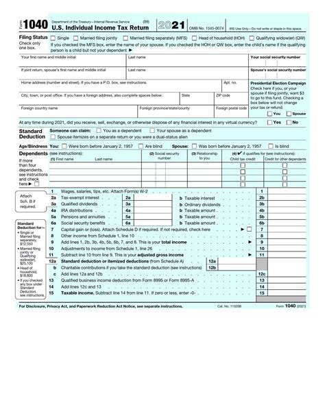 IRS Form 1040 ≡ Fill Out Printable PDF Forms Online