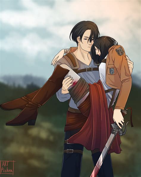 ArtStation - Fan Art Levi and Mikasa