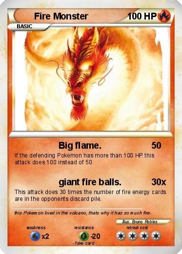 Pokémon Fire Monster 15 15 - Big flame. - My Pokemon Card