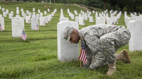 Memorial Day: Soldiers Placing Flags at Arlington Reflect on Service - NBC News