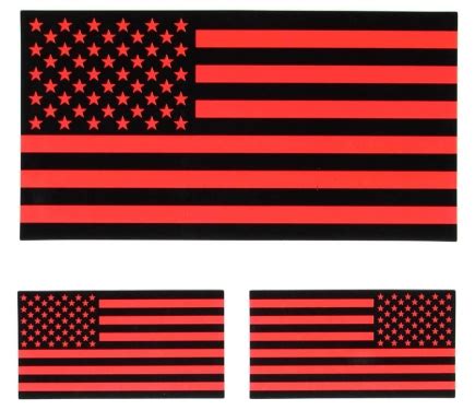 Black and Red American Flag Sticker | US Flag Stickers - TheCheapPlace