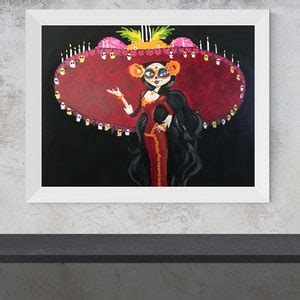 La Muerte Fan Art Pop Art, Acrylic Painting on Stretched Canvas 16x20, - Etsy