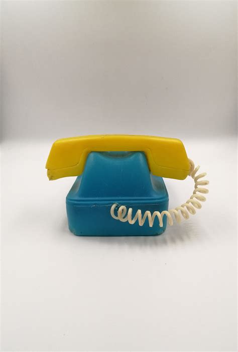 Vintage Children's Plastic Telephone Toy, Estimatedly 1960's, Original ...