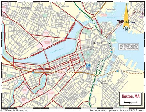 Boston Road Map | Boston city map, Boston map, Emergency plan