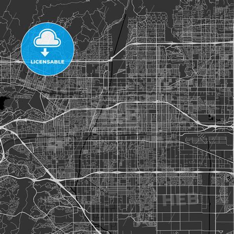 Montclair, California - Area Map - Dark - HEBSTREITS