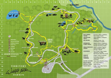 Park Map - Territory Wildlife Park