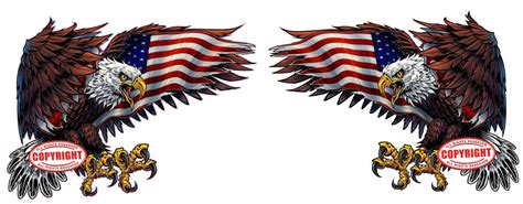 American Eagle American Flag 2023 Pair Decal | Nostalgia Decals Die Cut Vinyl Stickers ...