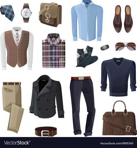 Fashion Business Man Accessories Set Royalty Free Vector