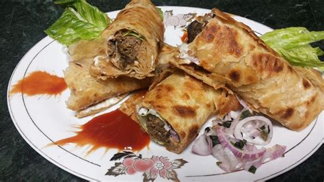 Seekh Kabab Paratha Roll recipe, how to cook Seekh Kabab Paratha Roll ingredients and directions ...