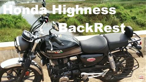 Honda Highness CB350 Backrest t - BS Auto Accessories for Rs. 2100 - YouTube