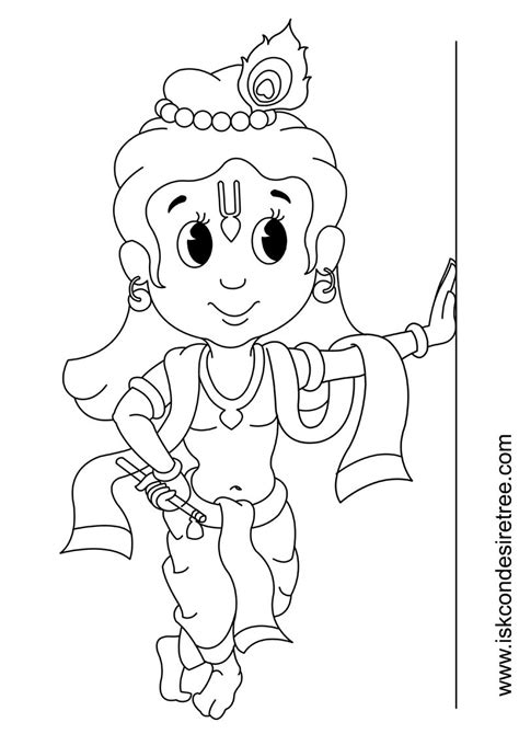 Little Krishna Coloring Pages Sketch Coloring Page