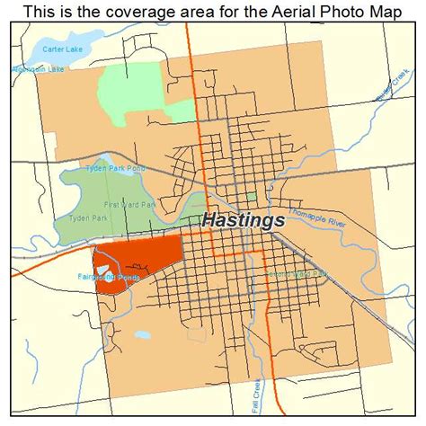 Aerial Photography Map of Hastings, MI Michigan