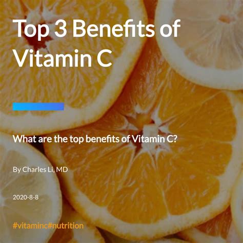 What are the top benefits of Vitamin C? | Infographics