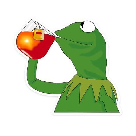 Kermit Sipping Tea, Choose Sticker or Magnet – Sammy Gorin LLC