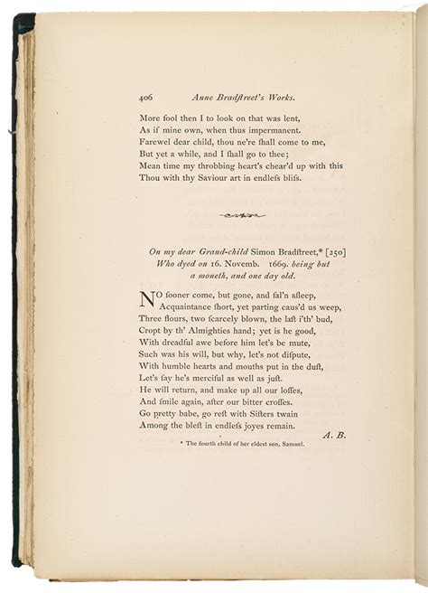 Mourning Poetry of Anne Bradstreet - Women & the American Story