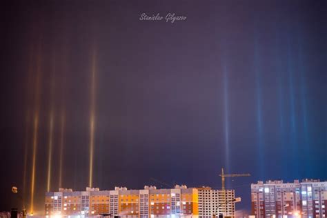 Mysterious light pillars form columns of light beaming towards the sky - Strange Sounds