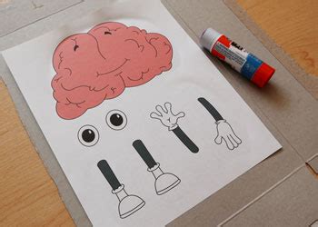 Cartoon Brain Paper Craft