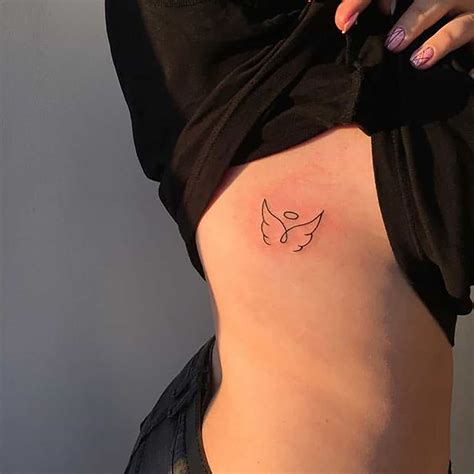 Angel Wing Minimalist Temporary Tattoo Wing Small Vintage Temporary ...