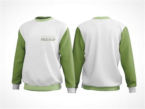 Crewneck Sweatshirt Front & Back PSD Mockup • PSD Mockups