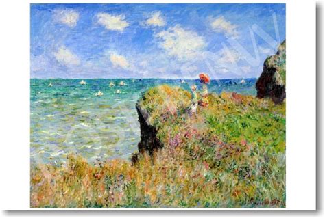 Cliff Walk at Pourville 1882 - Claude Monet - PosterEnvy.com