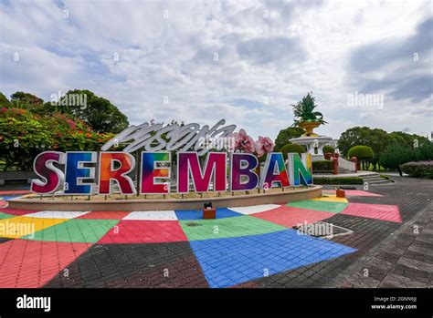 Seremban, Malaysia - 26th September 2021 : The sign "Pesona Seremban" welcoming motorist at the ...