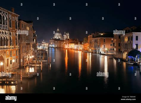 Venice Grand Canal at night, Italy Stock Photo - Alamy