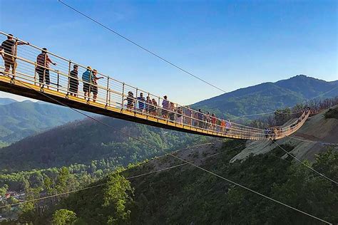 SkyBridge gives a unique perspective view of Gatlinburg, TN