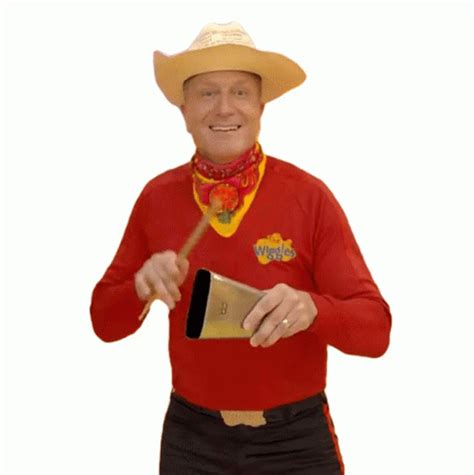 Playing Cowbell Simon Pryce Sticker - Playing Cowbell Simon Pryce The Wiggles - Discover & Share ...