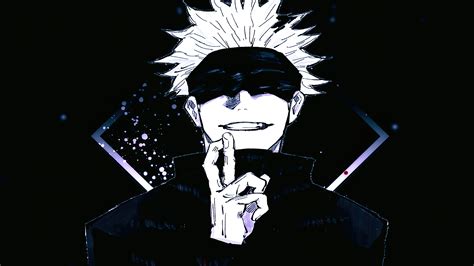 Download Blindfold White Hair Satoru Gojo Anime Jujutsu Kaisen Art