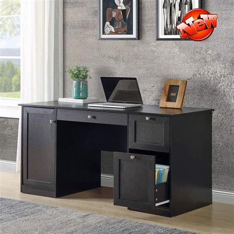 Amazon.com: TYNAWYNW Latest Upgrade & Stronger Home Office Desk, Thicken Wood Computer Desk ...