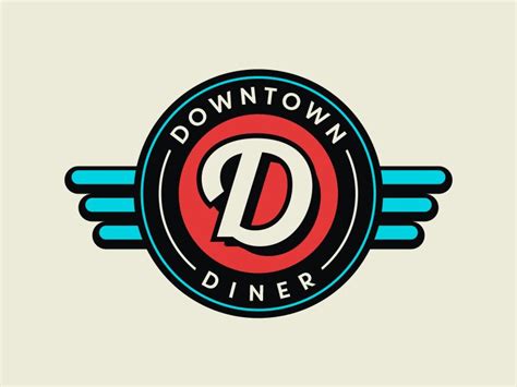 Downtown Diner Logo - Concept | Diner logo, Diner branding, Logo concept