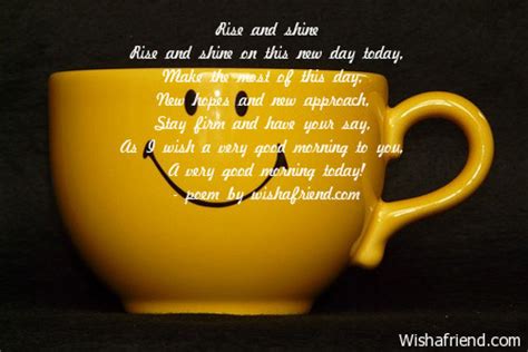 Rise and shine, Good Morning Poem