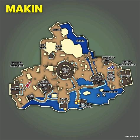 Call of Duty 5 World at War Multiplayer Haritalar Taktik Görünüm ⋆ CoDMaps ⋆ Forum | Oyun.News