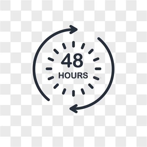 48 Hours Vector Icon Isolated on Transparent Background, 48 Hours Logo ...