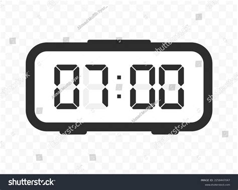 Vector Illustration Seven Oclock Digital Clock Stock Vector (Royalty Free) 2258447047 | Shutterstock