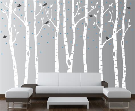 Birch Tree Winter Forest Vinyl Wall Decal