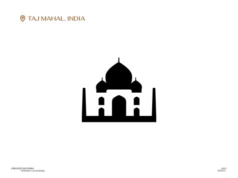 Taj Mahal Logo by Junyl Batuigas on Dribbble