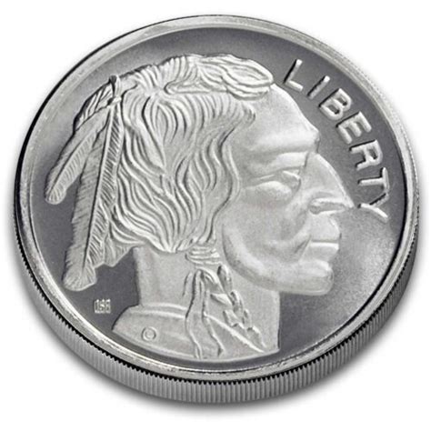 One Troy Ounce 999 fine Silver Buffalo Silver Rounds 1 oz