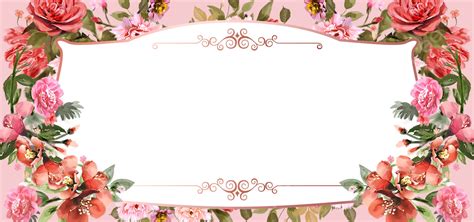 Delicate Floral Vintage Border Background, Retro, Leaf, Flowers ...